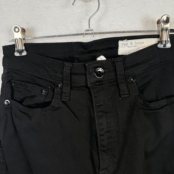 Rag & Bone Nina High Rise Ankle Skinny Black Jeans Hampton Wash Size 27 - Picture 4 of 15